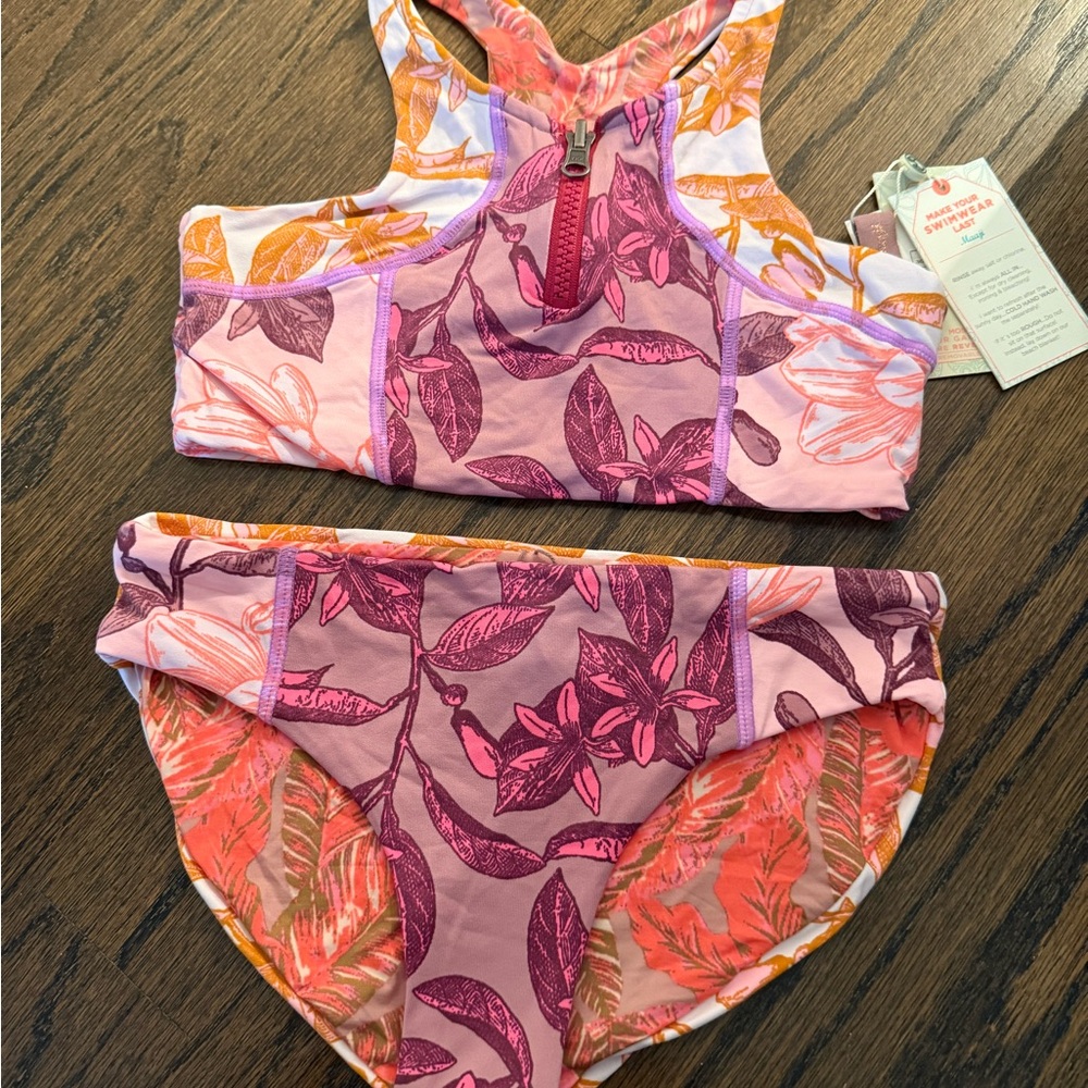 Maaji Reversible Pink and Purple Kids Swim Bikini. NWT.